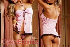 Rosafarbenes Babydoll-Set - One Size