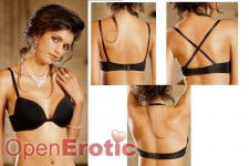 Schwarzer Push-Up Bra mit vier Tragevarianten - 80B