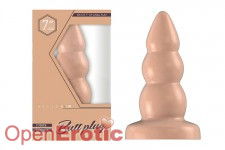 Buttplug - Rubber - 7 Inch - Model 6 - Flesh