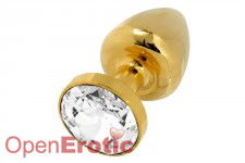 Buttplug Gold 24 C 30mm with Crystal