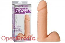 The Realistic Cock - 6 Inch - White