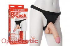 UR3 Cock with Ultra Harness - 8 Inch