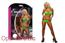 Shirred Halter and Brief Set Lime - L/XL