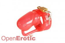 Penis Cage Silicone small - red-clear