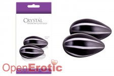 Crystal Glass Egg - Black