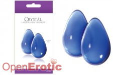 Crystal Glass Egg Large - Blue