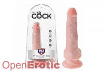 6 Inch Cock with Balls - Flesh