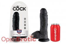 8 Inch Cock - with Balls - Black