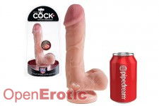 Dual Density Cock with Balls - 7,5 Inch - Skin