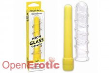 Neon Glass Vibrator - Twirl - Yellow