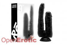 Realistic Double Cock - 9 Inch - Black