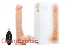 Vibrating Realistic Cock - 10 Zoll - with Remote Control - Black