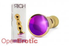 Gold Plug - 4,8 Inch - Purple Sapphire