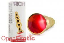 Gold Plug - 4,9 Inch - Red Sapphire