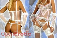 Suspender Top with matching briefs and  gloves - M