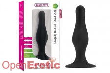 Butt Plug with Suction Cup - Large - Black