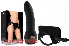 Deluxe Silicone Strap On - 10 Inch - Black