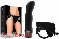 Deluxe Silicone Strap On - 8 Inch - Black