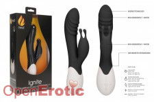 Ignite - Rechargeable Heating G-Spot Rabbit Vibrator - Black