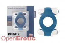 Infinity - Double Vibrating Cockring - Blue