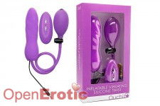 Inflatable Vibrating Silicone Twist - Purple